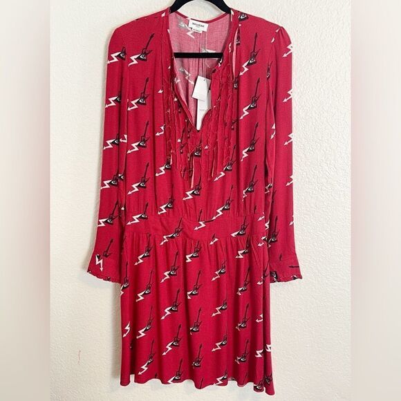 Zadig & Voltaire - Red Remus Guitar Red Midi Dress - Large NWT - Picture 2 of 10